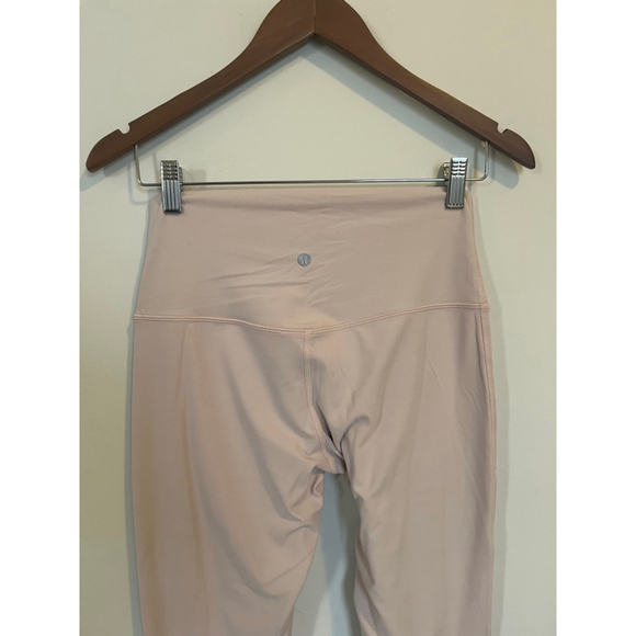 Lululemon Align Cropped Light Dusty Pale Pink High Rise Leggings Yoga Athleisure - Picture 5 of 7